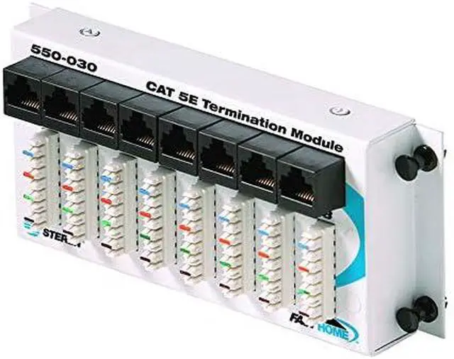Alt view image 2 of 6 - Steren 8 Port Network Hub - FastHome Cat 5E Termination Data Hub Module - High-Speed Network Connector for Home & Office