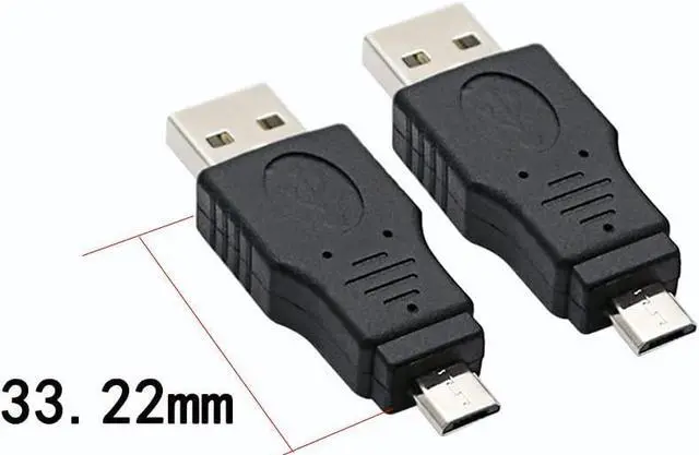 Alt view image 5 of 5 - USB 2.0 Adapter A Male to Micro Male Black (3 Pack) USB a Male to Micro Male Adaptor