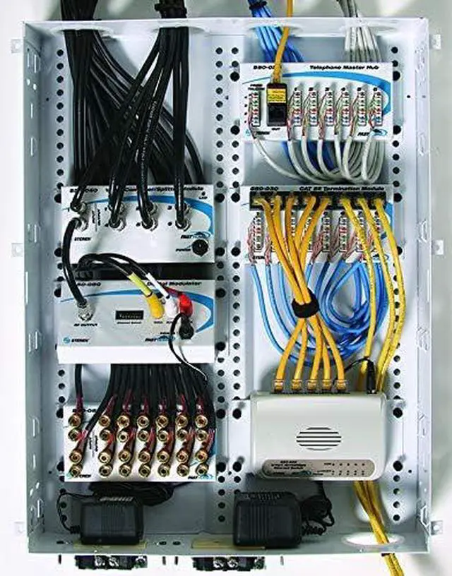 Alt view image 3 of 6 - Steren 8 Port Network Hub - FastHome Cat 5E Termination Data Hub Module - High-Speed Network Connector for Home & Office