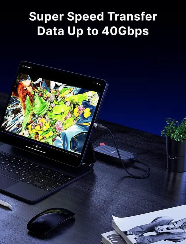 Alt view image 2 of 7 - 90 Degree USB-C Male to USB-C Female Adapter 100W Right Angle 2-Pack 40Gbps Data Transfer USB Type C PD Extender Compatible with ROG Ally Steam Deck Switch iPhone 15/15 Pro Max and More