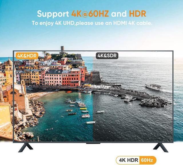 Alt view image 3 of 7 - Active DP to HDMI Adapter HDR 4K@60Hz 2K@144Hz 1080P@144Hz Braided DisplayPort 1.4 to HDMI 4K Converter (Male to Female) Support Eyefinity Multi-Display Aluminum