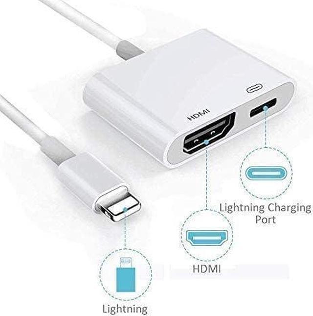 Alt view image 3 of 7 - Apple MFi Certified Lightning to HDMI Digital AV Adapter 1080P HD Video HDMI Sync Screen Connector Cable with Charging Port Compatible with iPhone 14/13/12/11/ X/ 8/7/ iPad on HDTV/Projector/Monitor