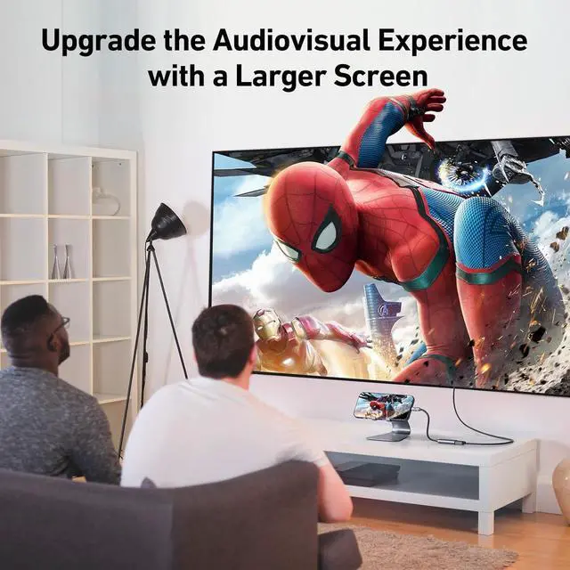 Alt view image 7 of 7 - USB-C to HDMI Adapter 4K@60Hz Thunderbolt 3/4 to HDMI Adapter Type C HDMI Converter Compatible with MacBook Pro/Air 2022 iPad Pro/Air Surface Laptop  XPS Chromebook Galaxy & More