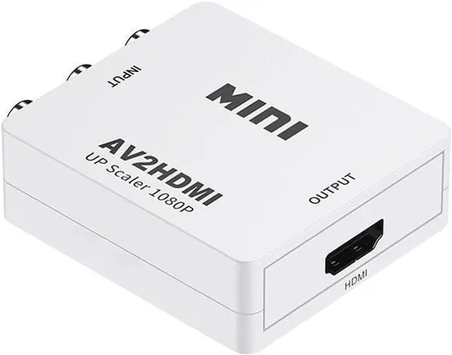 Main image of RCA AV to HDMI HD Converter Composite CVBS Audio Video Adapter Wii NES SNES Video Converter AV2HDMI Converter Box with Mini USB Charging Cable