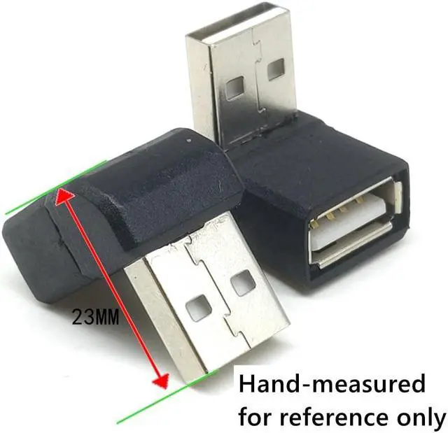 Alt view image 7 of 7 - USB 2.0 Adapter 90 Degree Male to Female Combo Vertical Up and Down Angle Coupler Connector