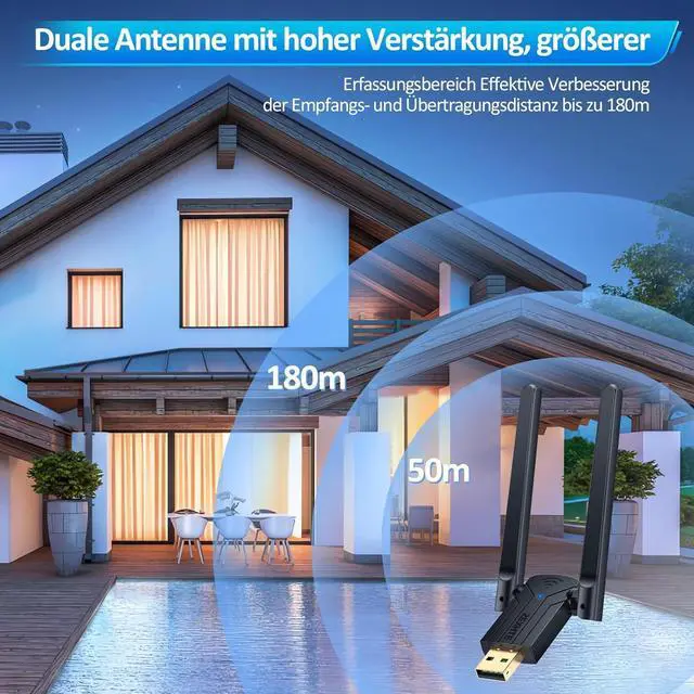 Alt view image 3 of 7 - ZEXMTE Long Range Bluetooth 5.3 Adapter for PC, 590FT/180M USB Bluetooth Dongle for Desktop, Laptop, Printer, Keyboard, Mouse, Headset, Windows 8/10/11 Compatible (Plug and Play)