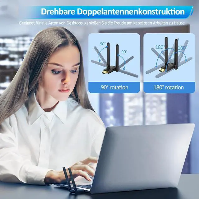 Alt view image 4 of 7 - ZEXMTE Long Range Bluetooth 5.3 Adapter for PC, 590FT/180M USB Bluetooth Dongle for Desktop, Laptop, Printer, Keyboard, Mouse, Headset, Windows 8/10/11 Compatible (Plug and Play)