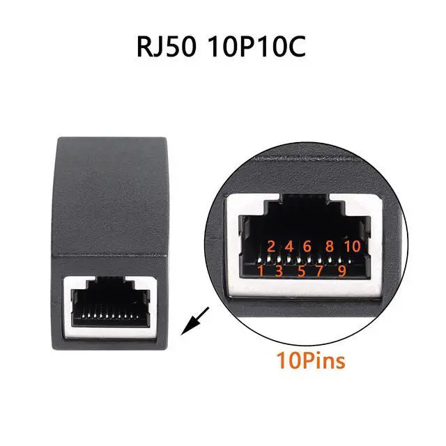 Alt view image 2 of 7 - RJ50 CouplerRJ50 10P 10C in Line Coupler, RJ50 Female to Female Extender Adapter(2-Pack)