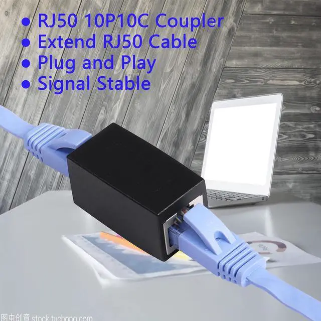 Alt view image 3 of 7 - RJ50 CouplerRJ50 10P 10C in Line Coupler, RJ50 Female to Female Extender Adapter(2-Pack)