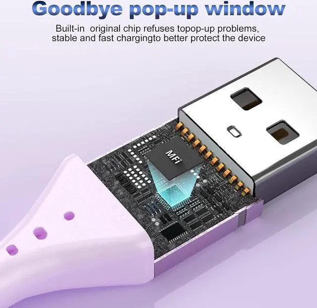 Alt view image 2 of 7 - iPhone Charger [Apple MFi Certified] 3Pack 3FT Lightning Cable Fast Charging High Speed Data Sync USB Cable Compatible iPhone 14/13/12/11 Pro Max/XS MAX/XR/XS/X/8/7/Plus/6S (Multi-Color)