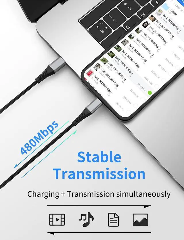 Alt view image 6 of 7 - 6inch USB C to Lightning Cable 2-Pack Short USB C iPhone Charger Cord Braided 0.5FT Type C to Lightning Cable PD Fast Charging for  iPhone 14 13 12 11 Pro Max Mini 10 8 7 Plus XR XS SE AirPods
