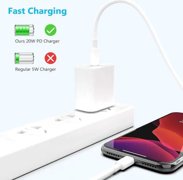 Alt view image 3 of 7 - 2ft USB C to Lightning Cable 3Pack Short USB C iPhone Charger Cord Nylon Braided 2 Feet Type C to Lightning Cable Fast Charging for iPhone 14 13 12 11 Pro Max Mini XR XS SE iPad
