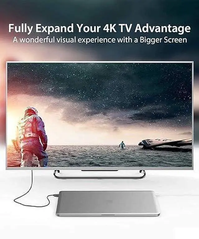 Alt view image 3 of 7 - USB to HDMI Adapter Cable, USB 3.0 to HDMI Male 1080P HD Monitor Display Audio Video Converter Cable Cord Supports Windows 7/8/8.1/10-2M