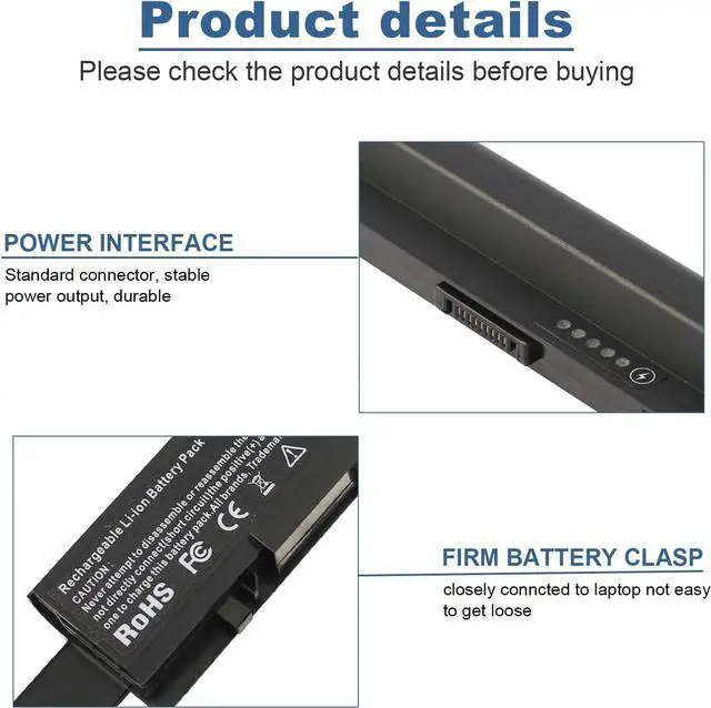 Alt view image 3 of 7 - TREE.NB New 9 Cell 7800mAh Laptop Battery for Dell Studio 1735 1736 1737 KM973 RM791 US