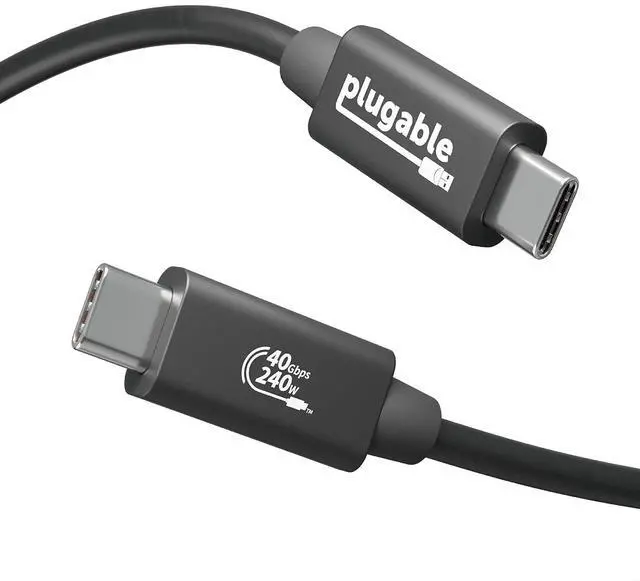 Alt view image 3 of 7 - Plugable USBC 140W Wall Charger and 240W USB 4 Cable Bundle, Maximize EPR Charging