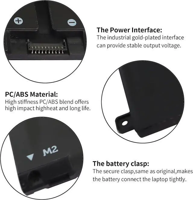 Alt view image 4 of 7 - H5CKD Laptop Battery for Dell inspiron 7300 7306 7405 7500 2-in-1 7506 5501 5502 5300 5301 5400 5401 5402 5406 5408 5508 5409 5509 Latitude 3410 3510 vostro 5300 5301 5401 5501 9077G TXD03 7T8CD