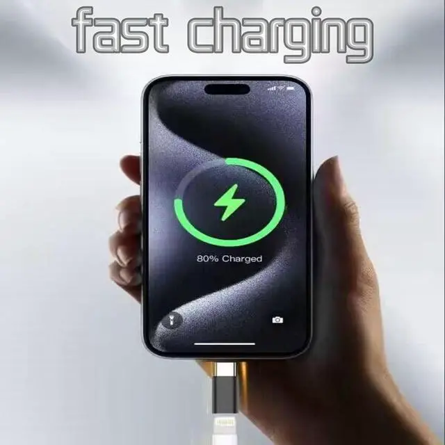Alt view image 7 of 7 - 4-PackUSB C Male to Lightning&Lightning to USB C FemaleAdapter Supports PD Fast Charging and Data Transmission Not Suitable for Audio/OTG Applicable On iPhone 15 Pro Max Plus/14/13/12 iPad etc