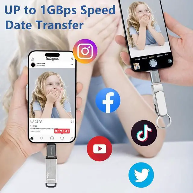 Alt view image 7 of 7 - (4-Pack) 2 * Type C Female to A Male Charger Converter & 2 * USB C Male to USB Female OTG Adapter for iPhone 16 15 14 13 Plus Pro Max  Watch 10 Airpods iPad Car  Galaxy S23 S24 Ultra