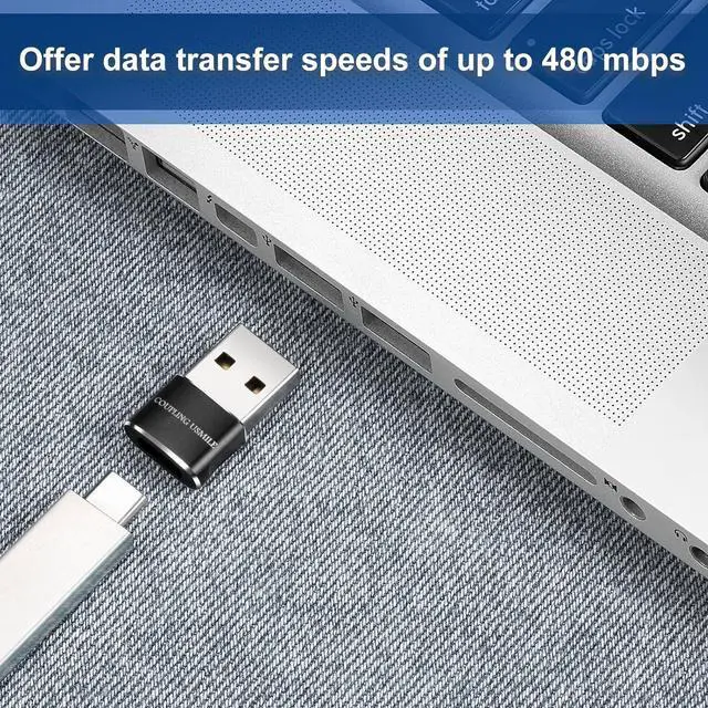 Alt view image 2 of 7 - USB to USB C Adapter 4 Packs USB A to C Super Fast Charging/Transfer and OTG Function. Compatible with iPhone15 14 13 Plus Pro Max iPad Pro Air 4 Mini 6 Almost USB Devices