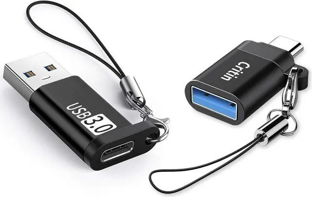 Main image of USB C to USB Adapter and USB to USB C Adapter 2-Pack USB 3.0 5G BPS Data sync OTG Adapter with Lanyard Compatible with Mobile Phones Tablets iPad AirPods iWatch Keyboard and Mouse etc.