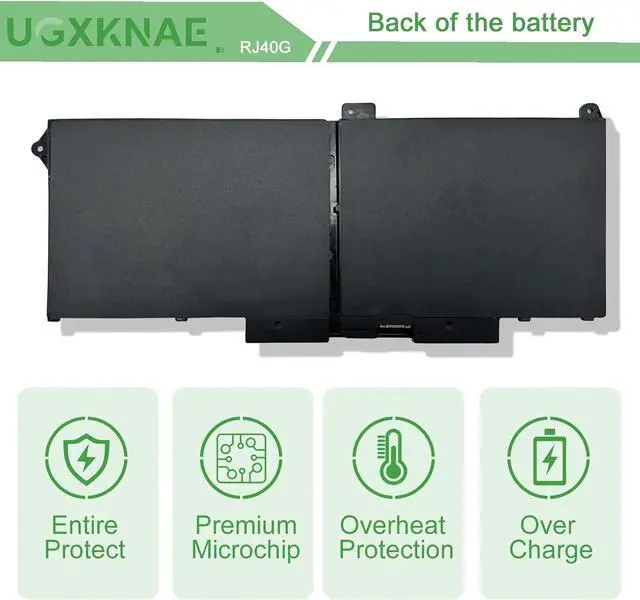 Alt view image 6 of 7 - RJ40G Laptop Battery Replacement for Dell Latitude 15 5520 Latitude 14 5420 Precision 15 3560 Series WY9DX P104F P104F001 P137G P137G001 P104F002 075X16 01K2CF 0WK3F1 0M3KCN 005R42 63Wh