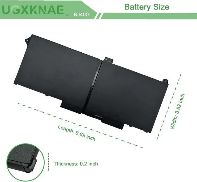 Alt view image 7 of 7 - RJ40G Laptop Battery Replacement for Dell Latitude 15 5520 Latitude 14 5420 Precision 15 3560 Series WY9DX P104F P104F001 P137G P137G001 P104F002 075X16 01K2CF 0WK3F1 0M3KCN 005R42 63Wh