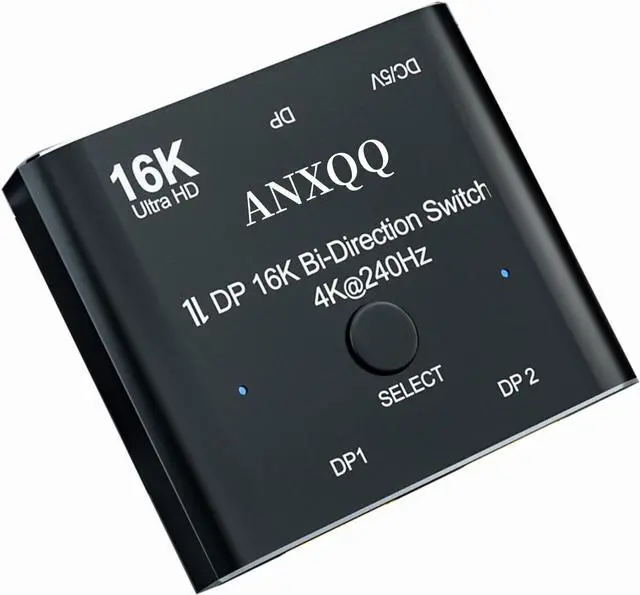 Main image of Displayport Switch, 16K Displayport Splitter 2 in 1 out Displayport Splitter Bi Directional 8K@120Hz 4K@240Hz, Displayport Switcher 1 in 2 out 16K DP Video Converter