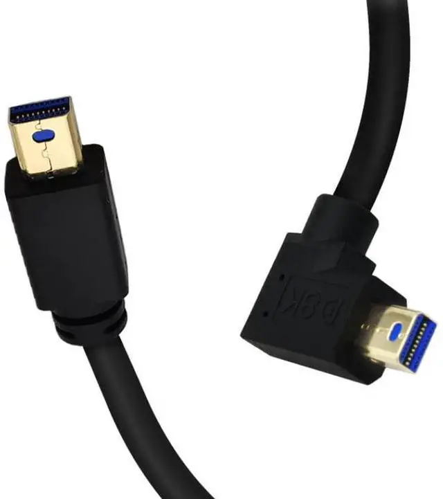 Alt view image 4 of 5 - BUCIER Mini DisplayPort Cable, 1FT 90 Degree Left Angled 8K Mini DisplayPort (Mini DP) Male to Male 8K Extension Cord for with Mini DP PC/Laptop (Right Angle)