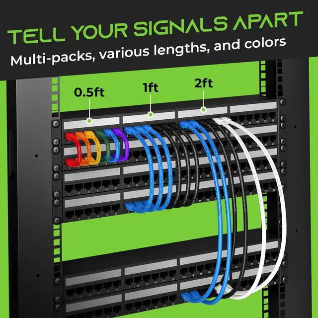 Alt view image 6 of 7 - GearIT Cat 6 Ethernet Cable 25 ft (20-Pack) - Cat6 Patch Cable, Cat 6 Patch Cable, Cat6 Cable, Cat 6 Cable, Cat6 Ethernet Cable, Network Cable, Internet Cable - Black 25 Feet