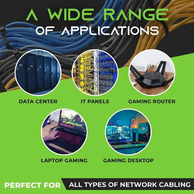 Alt view image 7 of 7 - GearIT Cat 6 Ethernet Cable 25 ft (20-Pack) - Cat6 Patch Cable, Cat 6 Patch Cable, Cat6 Cable, Cat 6 Cable, Cat6 Ethernet Cable, Network Cable, Internet Cable - Black 25 Feet