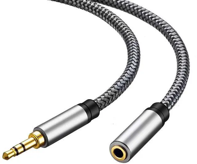 Alt view image 2 of 7 - Audio Extension Cable 10Ft Audio Auxiliary Stereo Extension Audio Cable 3.5mm Stereo Jack Male to Female Stereo Jack Cord for Phones Headphones Tablets and More (10Ft/3M Silver)