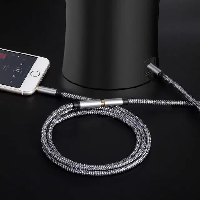 Alt view image 5 of 7 - 15Ft Audio Extension Cable 3.5mm Male to Female Auxiliary Stereo Jack Cord for Phones Headphones Speakers Tablets and More (15Ft/5M)