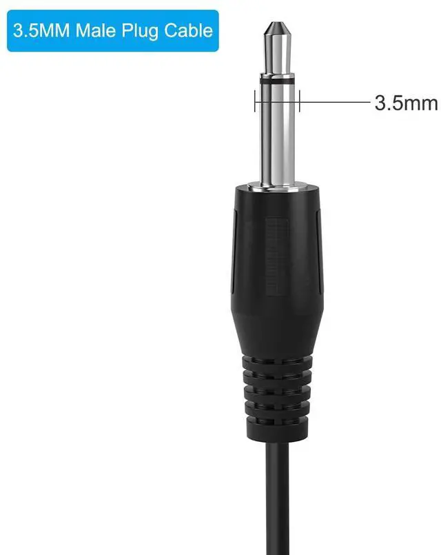 Alt view image 4 of 6 - 2-Pack 6FT Replacement 3.5mm Male Jack to Bare Wire Open End TS 2 Pole Mono 1/8 3.5mm Jack Plug Connector AUX Audio Cable for Scanner Speaker PA horns morse key cooling fans power amp Repair