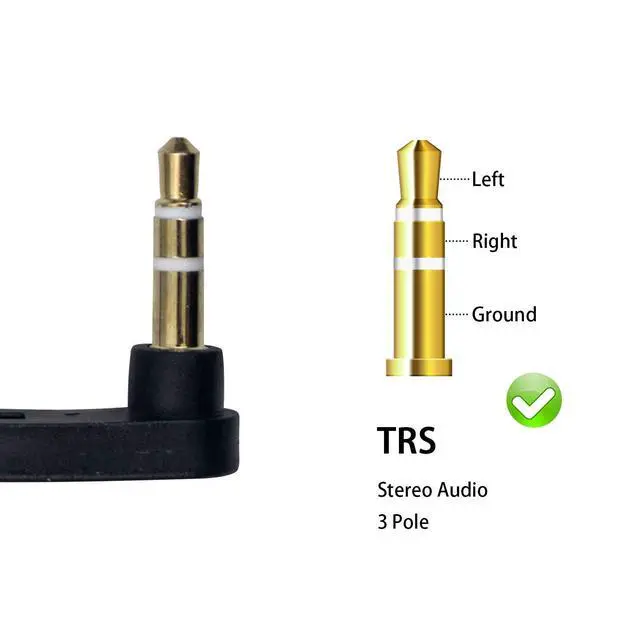 Alt view image 4 of 7 - 3.5mm Headphone Extension Cable 2-Pack 3.5mm Aux Extension Cable Flat Right Angle 1/8 inch Male to Female Audio Stereo Short Cable for Phones Speakers PS4 Headset & More 6.8inch