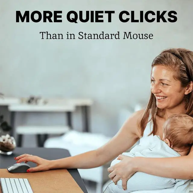 Alt view image 2 of 7 - Silent Mouse Wireless  Computer Mouse Wireless, Mouse for Laptop, Mouse USB, Mouse for Chromebook, Mouse Cordless, Mouse Inalambrico, PC Mouse, Computer Mice, Quiet Mouse