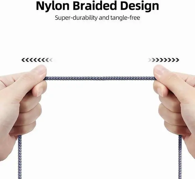 Alt view image 7 of 7 - 3.5mm Nylon Braided Aux Cable (3.3ft/1m) - Male to Male Audio Auxiliary Cord for Headphones Car Home Stereos Speaker iPhone iPad iPod Echo - Gray