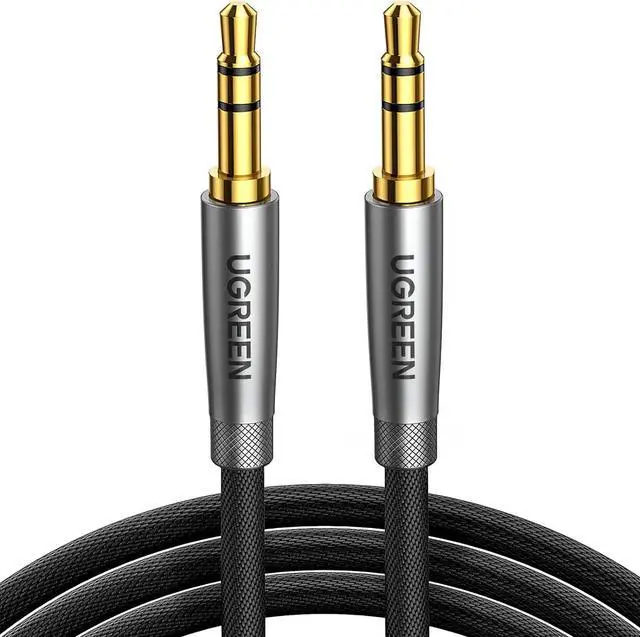Main image of 3.5mm Audio Cable Nylon Braided Aux Cord Male to Male Stereo Hi-Fi Sound for Headphones Car Home Stereos Speakers Tablets Compatible with iPhone iPad iPod Echo More 3FT