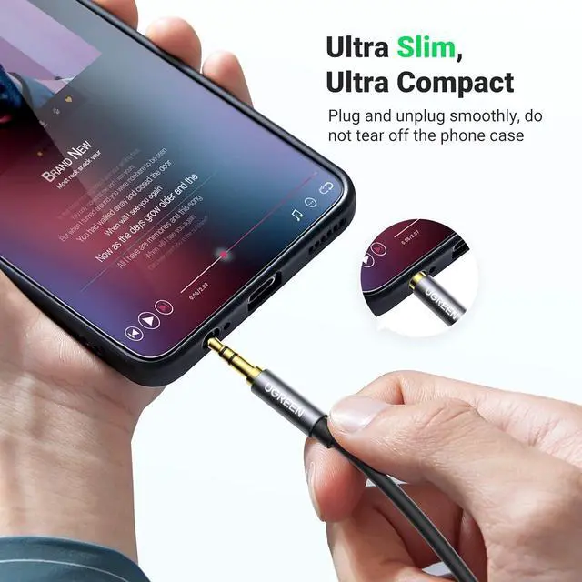 Alt view image 7 of 7 - Headphone Extension Cable 3.5mm Extension Gold Plated Aux Cable Audio Stereo Jack Male to Female TRS Cord Extender Compatible with iPhone iPad Phones Tablets Media Players 3.3FT