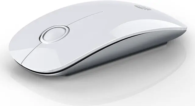 Main image of Bluetooth Wireless Mouse - (BT5.1+USB) Slim Dual Mode Computer Mice with Quiet Click Low Power and 1600 DPI Portable Cordless for MacBook Laptop iPad Pro/Air Chromebook (White)