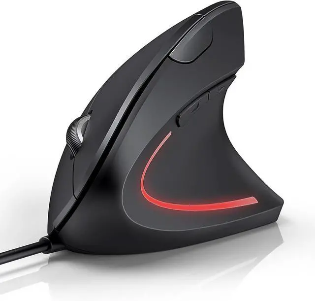 Main image of Wired Mouse 6400 DPI Ergonomic Mouse 6 Buttons Silent Mice 4 Adjustable DPI Vertical Mouse Compatible with Windows/Chrome/Laptop/Computerice