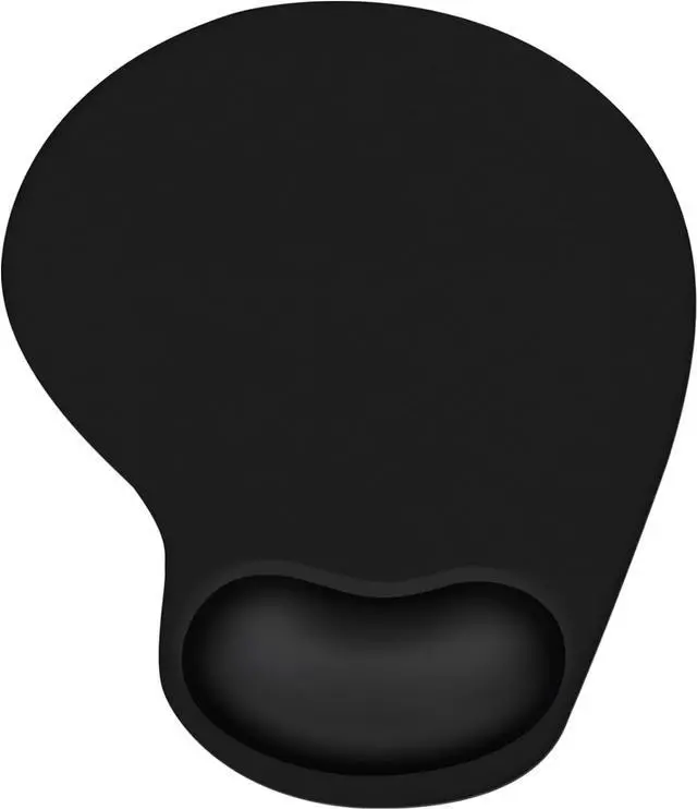 Main image of Ergonomic Mouse Pad with Wrist Rest Support Mousepad with Comfortable Gel Wrist and Non-Slip PU Base for Pain Relief Computer Laptop Office Home (Black)