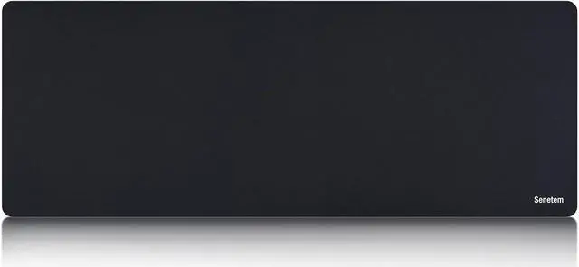 Alt view image 2 of 7 - Senetem XL Large Mouse Pad, Ultra-Smooth Gaming Mousepad, Non-Slip Rubber Base, Washable Surface Fits Wired & Wireless Mouse  Big & Long Keyboard Computer Black Mat for Desk, 31.5x11.8 in