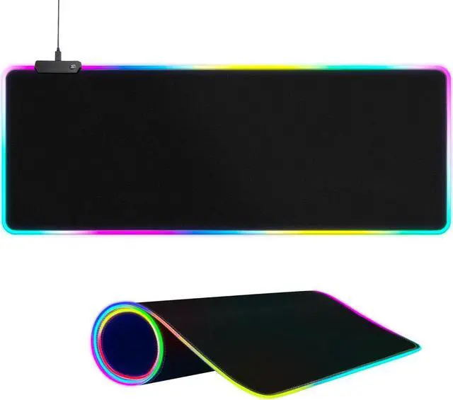 Main image of Large RGB Gaming Mouse Pad -15 Light Modes Touch Control Extended Soft Computer Keyboard Mat Non-Slip Rubber Base for Gamer Esports Pros 31.5X11.8