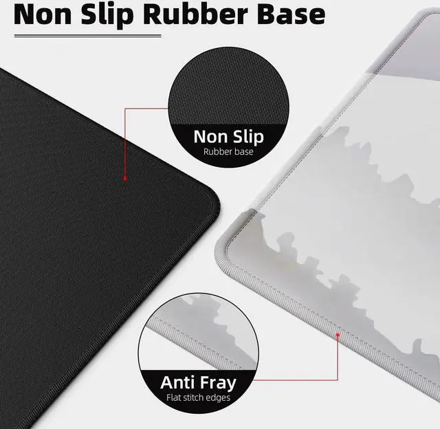 Alt view image 6 of 7 - Japanese Cherry Blossom Mouse Pad (31.5 × 11.8 × 0.12 inch) Extended Large Mouse Mat Desk Pad Stitched Edges Mousepad Non-Slip Rubber Base Gaming Mouse Pad Office & Home.
