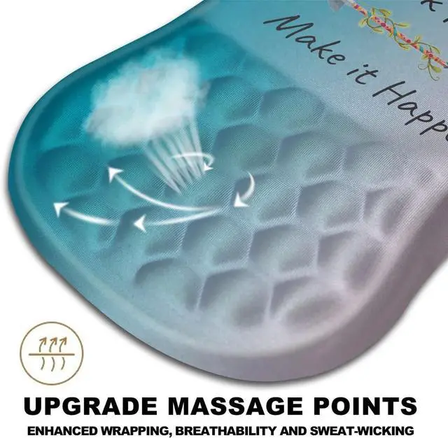 Alt view image 2 of 6 - Mouse Pad Wrist Support Ergonomic Mouse Pad with Massage Dot Comfortable Computer Mouse Pad for Laptop Wrist Rest Pain Relief Mousepad with Non-Slip PU Base for Office & Home 12 x 8 in