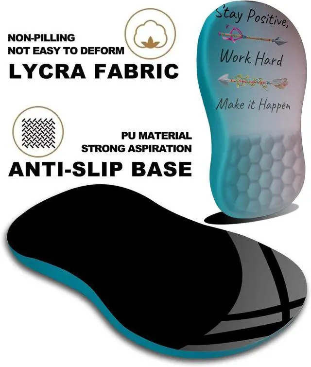 Alt view image 6 of 6 - Mouse Pad Wrist Support Ergonomic Mouse Pad with Massage Dot Comfortable Computer Mouse Pad for Laptop Wrist Rest Pain Relief Mousepad with Non-Slip PU Base for Office & Home 12 x 8 in