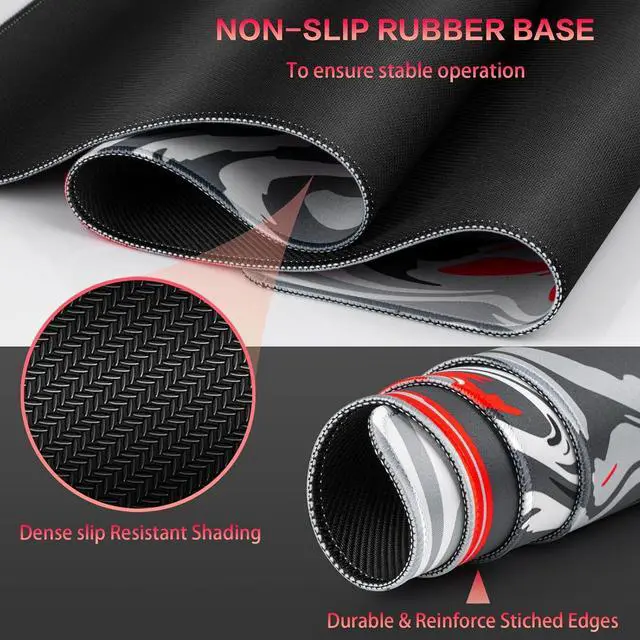 Alt view image 3 of 6 - Gaming Mouse Pad Fluid Pattern Mouse Pad 31.5x11.8inch Large Extended Computer Mouse Mat Keyboard Full Desk Mousepad for Gaming Office Home