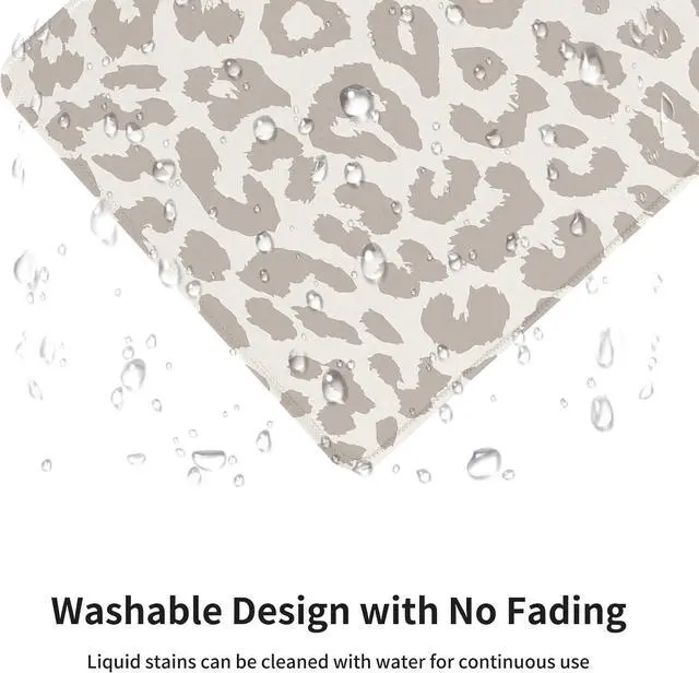 Alt view image 3 of 7 - Grey Leopard Mouse Pad Mouse Mat Square Waterproof Mouse Pad Non-Slip Rubber Base Mouse Pads for Office Laptop 9.5x7.8x0.12 Inch