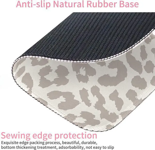 Alt view image 5 of 7 - Grey Leopard Mouse Pad Mouse Mat Square Waterproof Mouse Pad Non-Slip Rubber Base Mouse Pads for Office Laptop 9.5x7.8x0.12 Inch