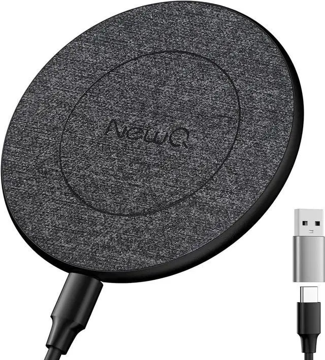 Main image of NewQ Wireless Charger 15W Max Wireless Charging Pad for iPhone 15 14 13 12 11 X 8 Mini/SE/Pro/Max/Plus  Galaxy S23/S22/S21/S20/S10/S9/S8/S7/Note20/10/9/8 Air Pods/Pro/Galaxy Buds/+ 1 Pack